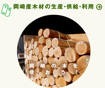 岡崎産木材の生産・供給・利用　岡崎市の木を使おう